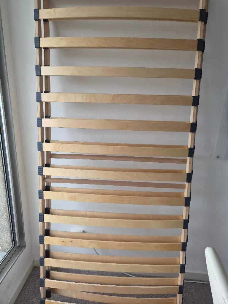 Lattenbodem, Ophalen, 90 cm, Eenpersoons, Zo goed als nieuw