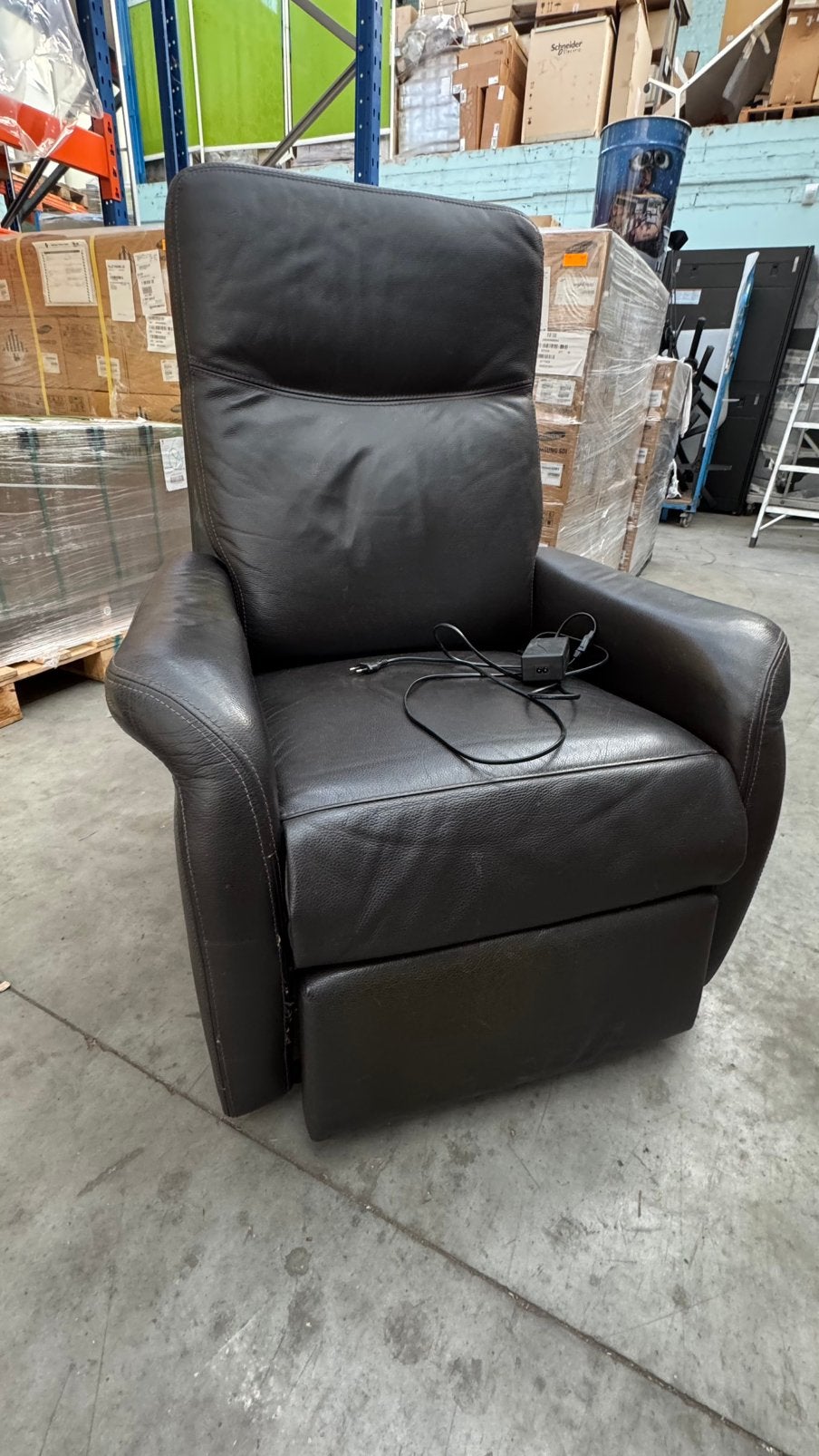 Fauteuil relax electric, Maison & Meubles, Enlèvement ou Envoi, Comme neuf, Cuir