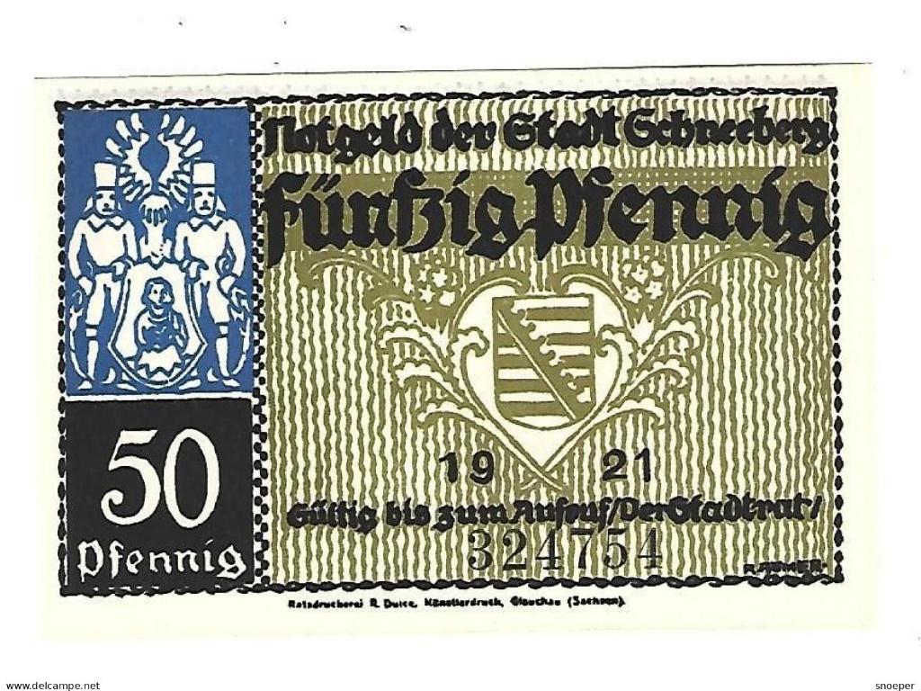 notgeld schneeberg 50 pfennig 1190.1a/4, Postzegels en Munten, Verzenden, Duitsland, Los biljet