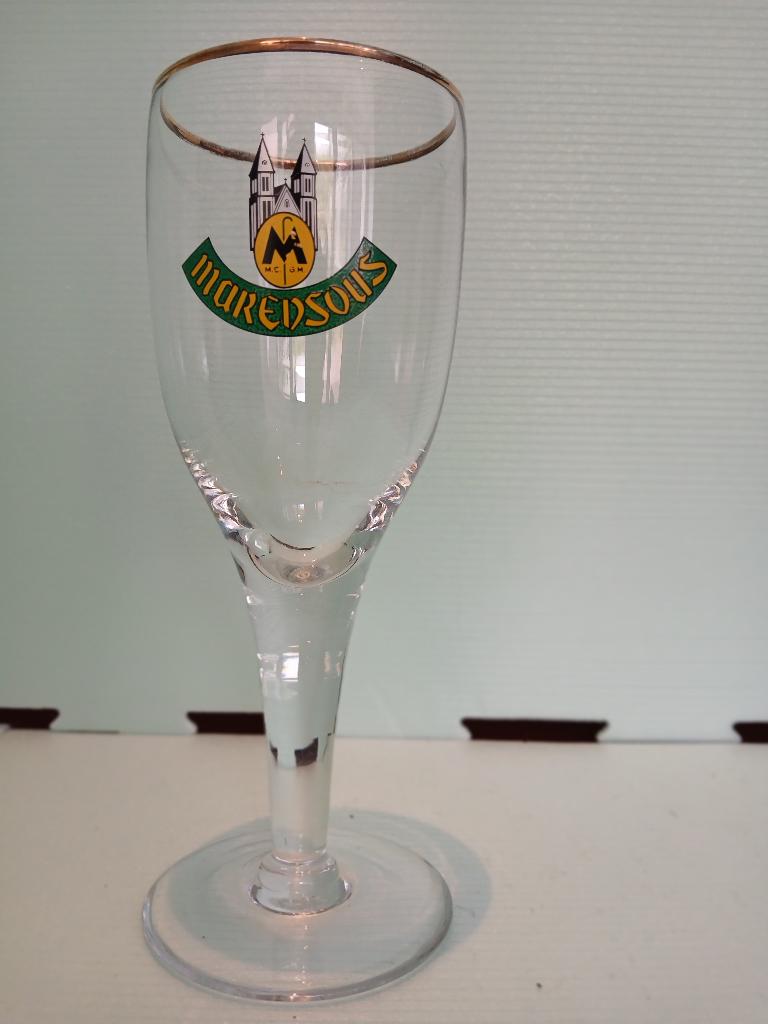Antiek  MAREDSOUS-glas op standaard van Brie du Faleau, Ophalen of Verzenden, Zo goed als nieuw, Glas of Glazen, Overige merken