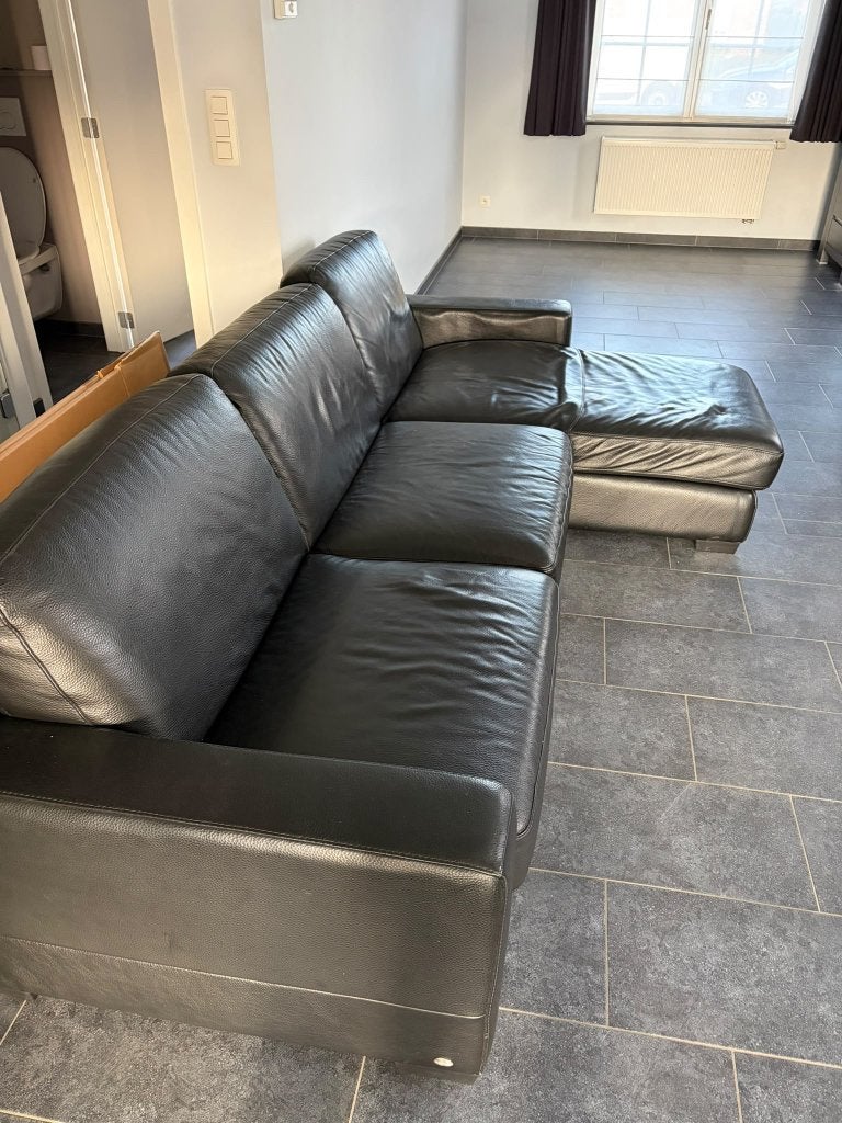 Zetel zwart leer, Ophalen, Leer
