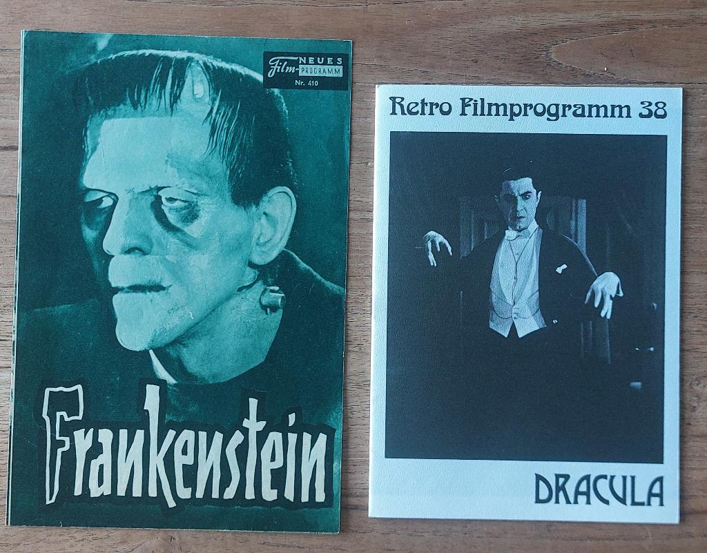 Vintage Horror Set: Frankenstein & Dracula (movie programs), Ophalen of Verzenden, Gebruikt, Film, Overige typen