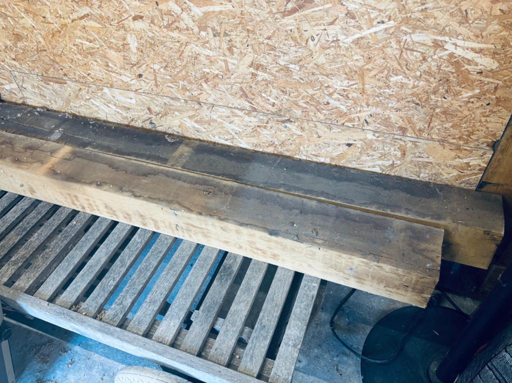Eiken balken overschot carport, Ophalen, Zo goed als nieuw