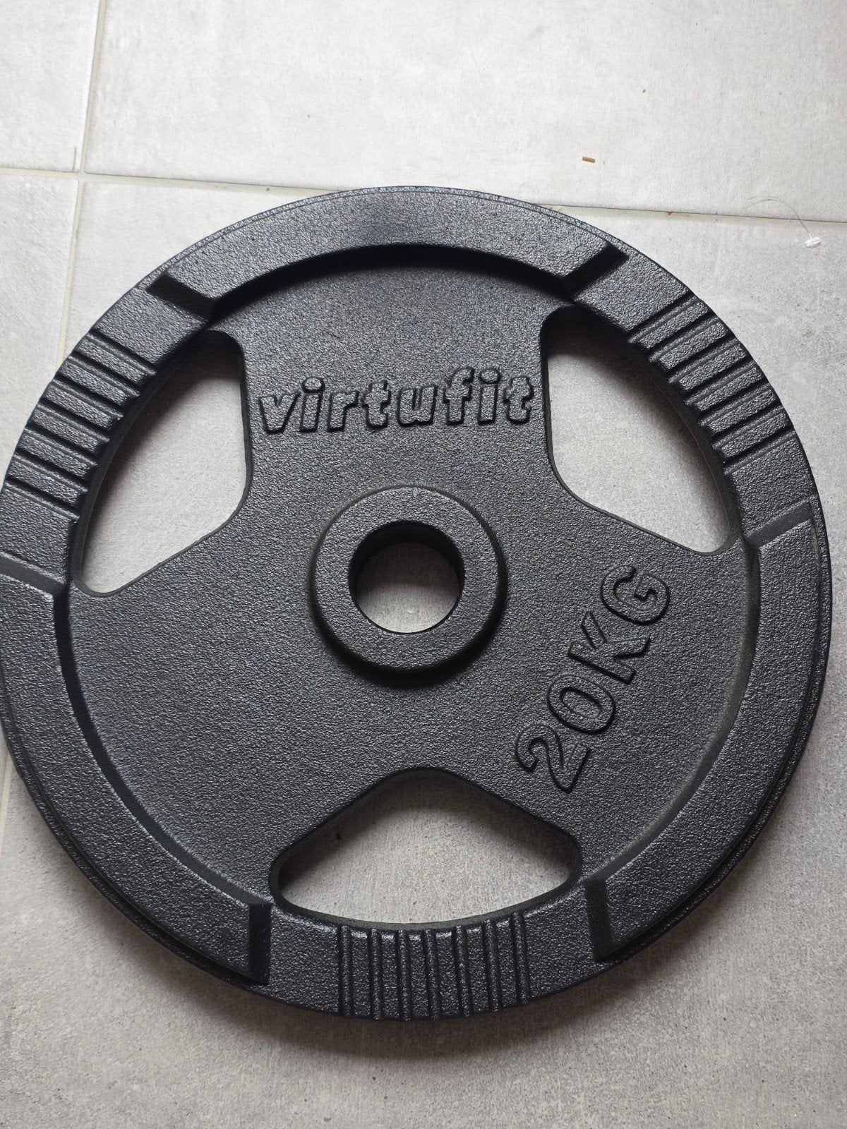 NEUF Disque olympique fonte VirtuFit 20 kg 50 mm, Enlèvement ou Envoi, Neuf, Bras, Plaques d'haltères