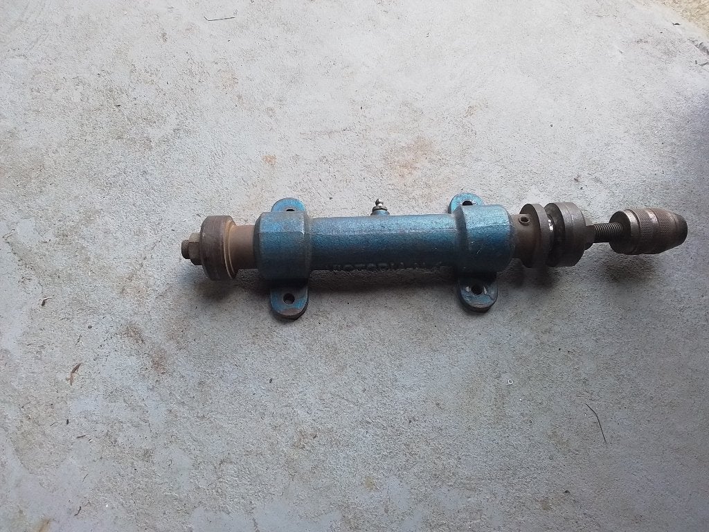 Zaag/topy as met boorkop, Doe-het-zelf en Bouw, Ophalen, Gebruikt, Zaag