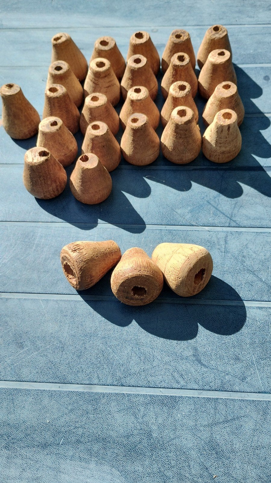 vintage 26 grote houten kralen rozenkrans, Verzamelen, Ophalen of Verzenden