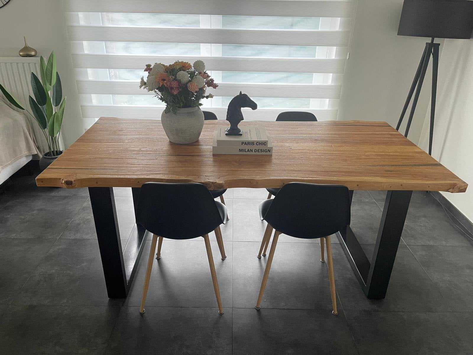 Eettafel met stoelen, Huis en Inrichting, Ophalen, 50 tot 100 cm, Zo goed als nieuw, Vijf personen of meer
