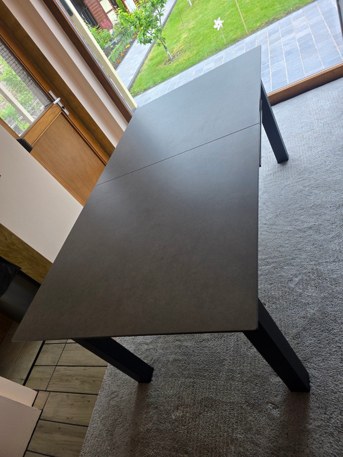 Granieten uitschuifbare tafel, Huis en Inrichting, Ophalen, Overige materialen, 200 cm of meer, 50 tot 100 cm