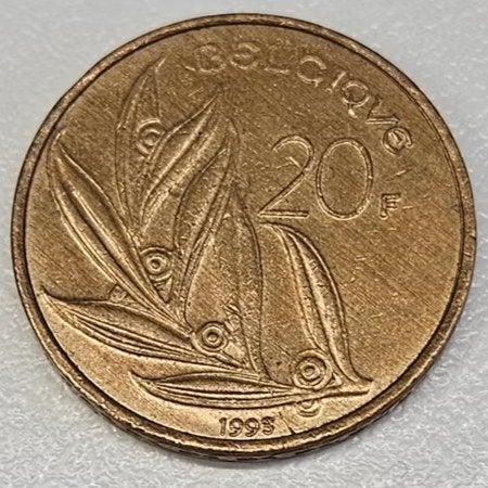 Belgique : 20 Francs 1993 Morin 798 Ref 16880, Enlèvement ou Envoi, Bronze, Monnaie en vrac