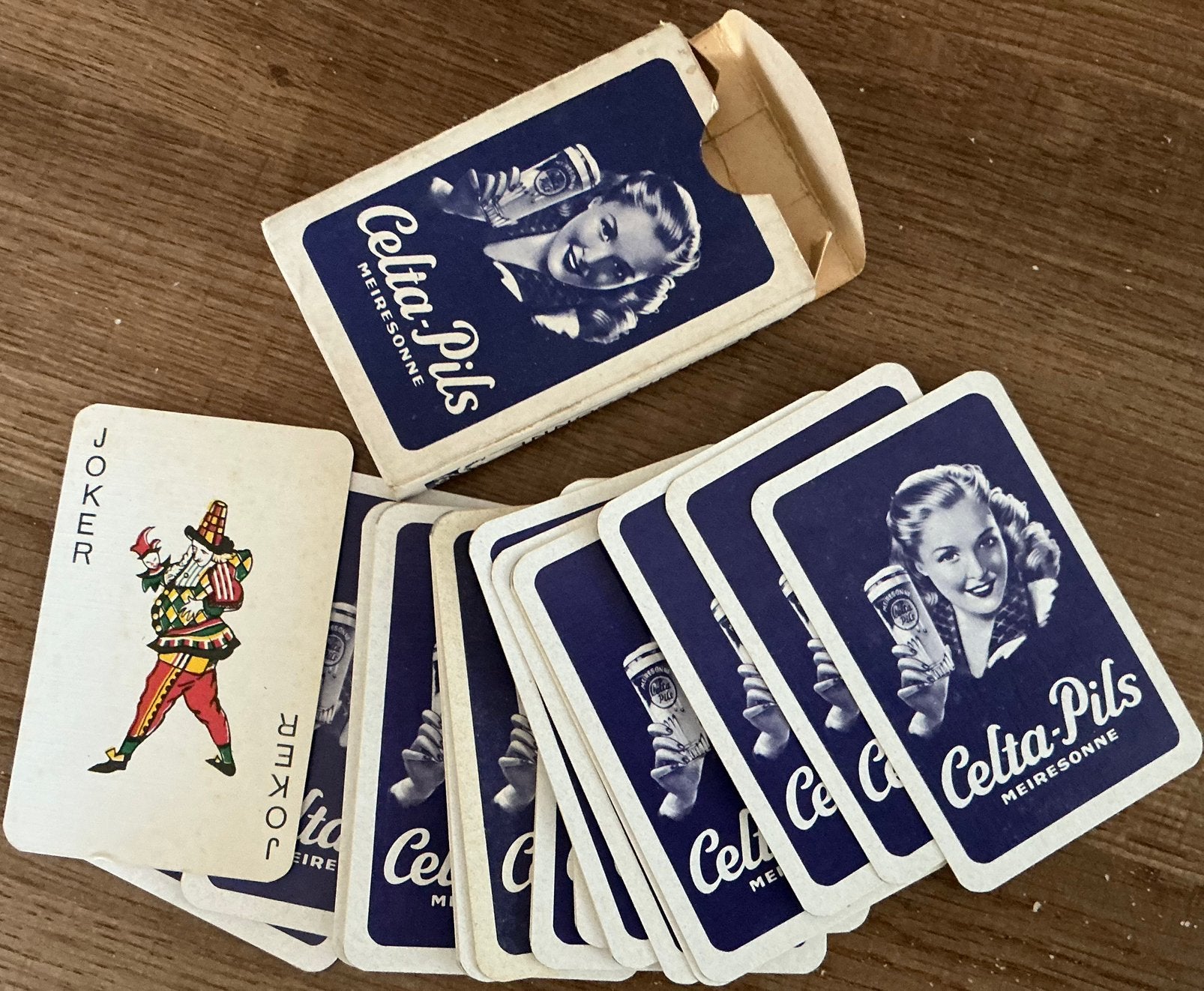 CELTA-PILS/MEIRESONNE oud kaartspel, Verzamelen, Ophalen of Verzenden, Zo goed als nieuw, Overige typen, Overige merken