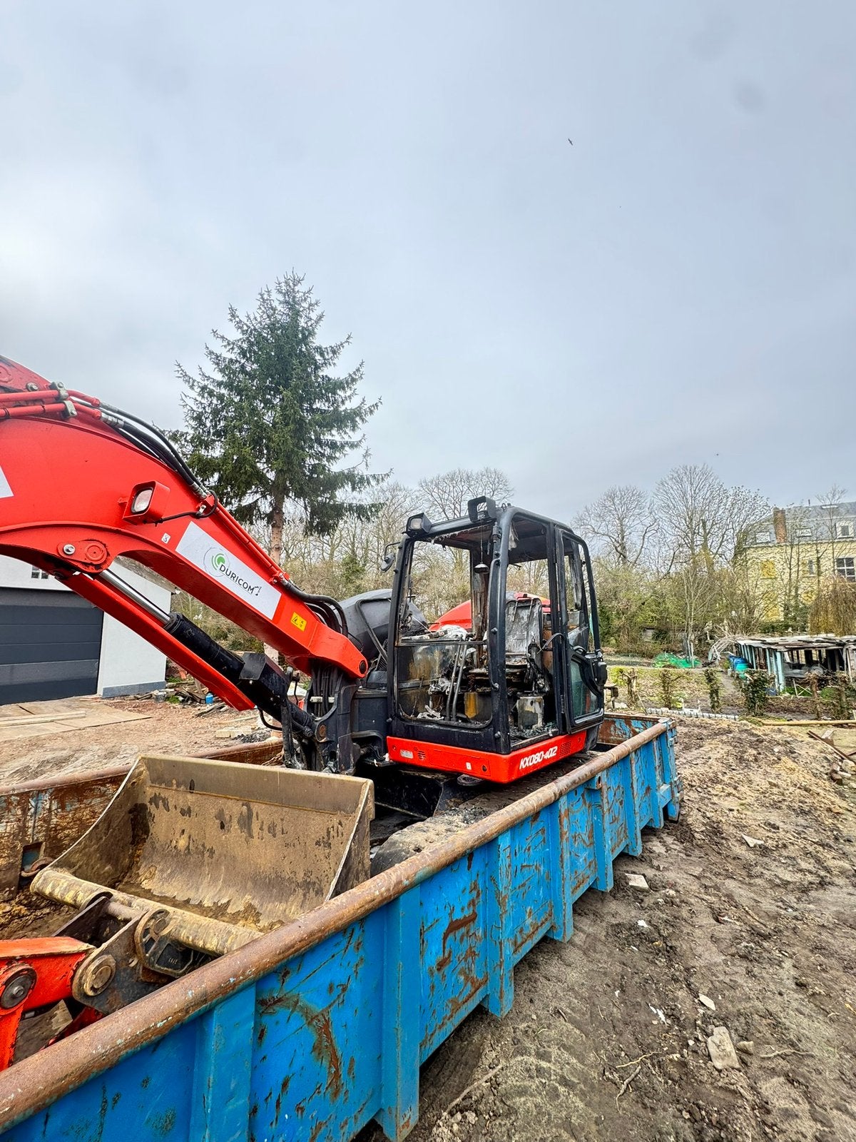 Export kubota kx80 enkel kabine uitgebrand, Ophalen, Overige, Grondbewerking