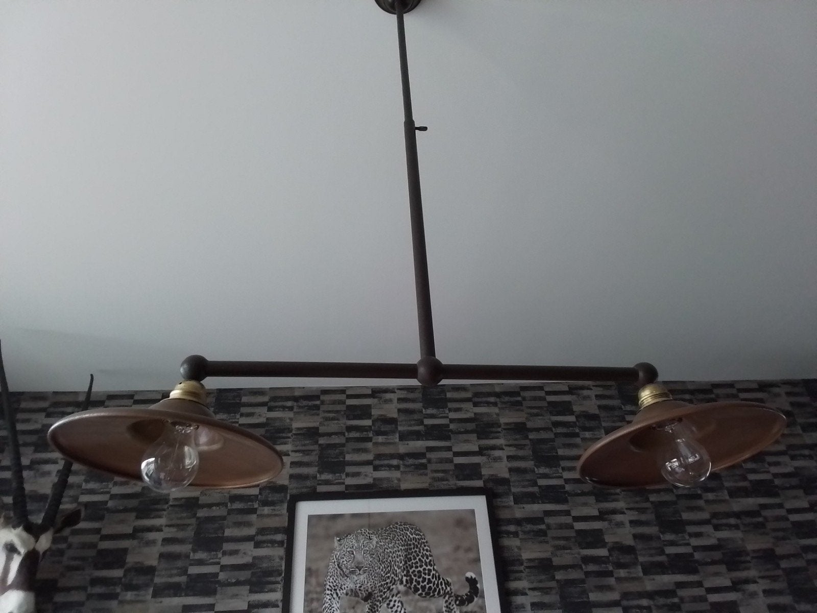 koperen hanglamp., Enlèvement, Comme neuf, Autres matériaux