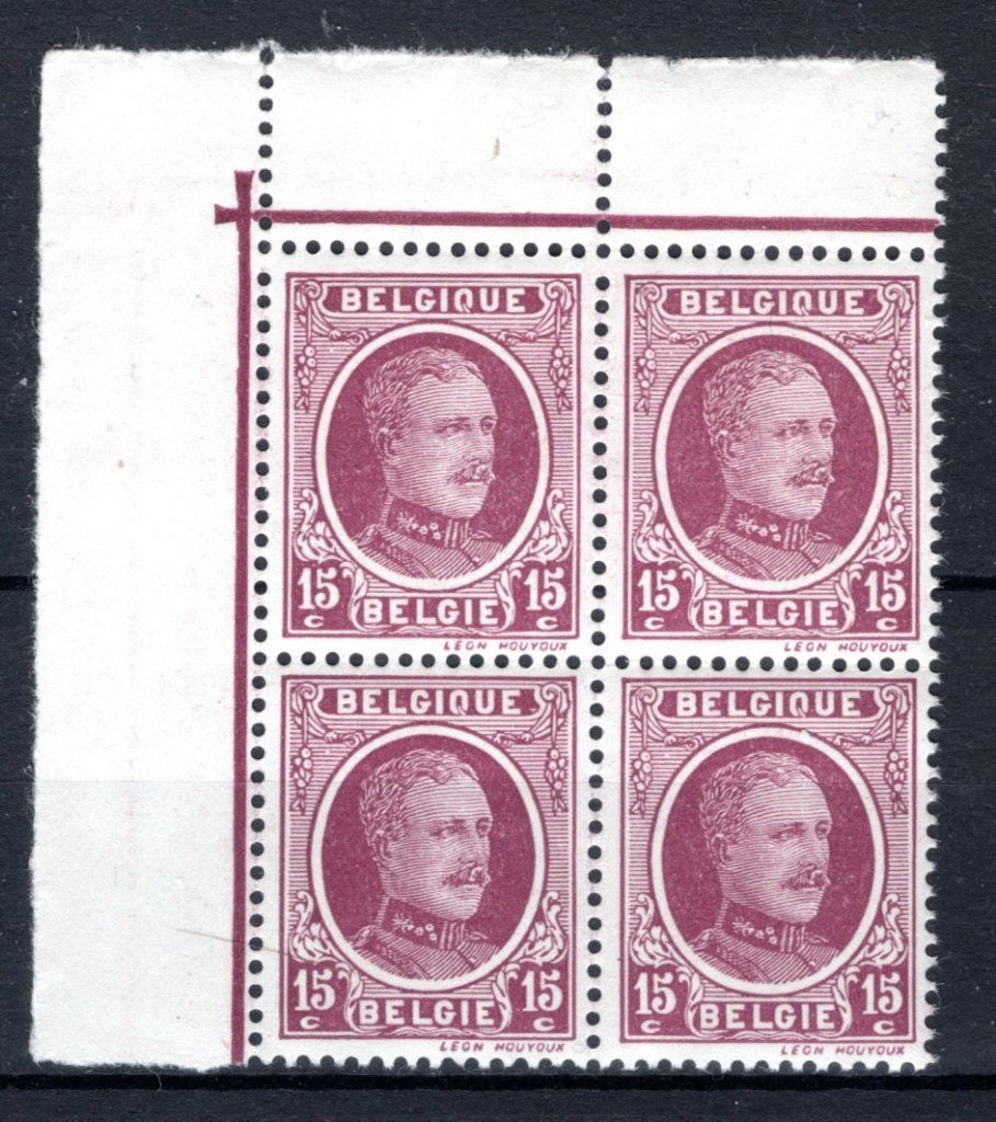195 MNH 1922 - Z.M. Koning Albert 1 (4 stuks), Verzenden, Postfris, Postfris