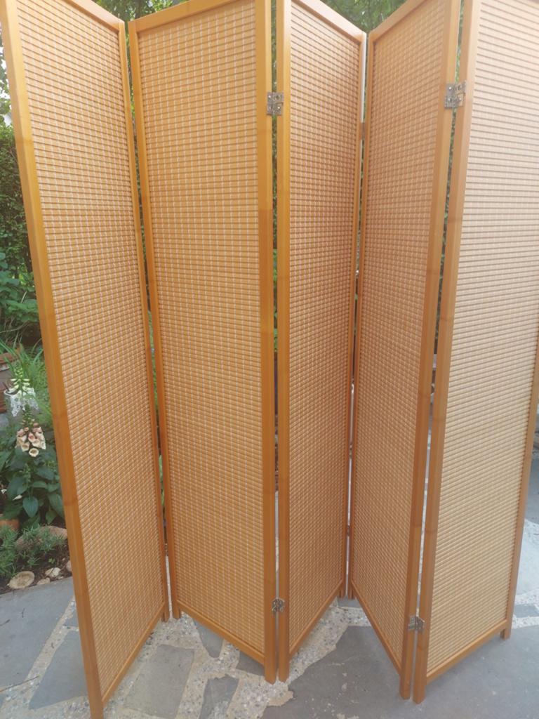 Paravan en bamboe, 2 pièce, Maison & Meubles, Accessoires pour la Maison | Paravents d'intérieur, Comme neuf, Enlèvement