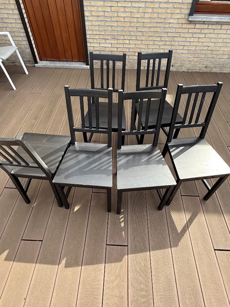 Chaises Ikea STEFAN, noires, en bous, Maison & Meubles, Enlèvement, Bois, En Bois, Noir