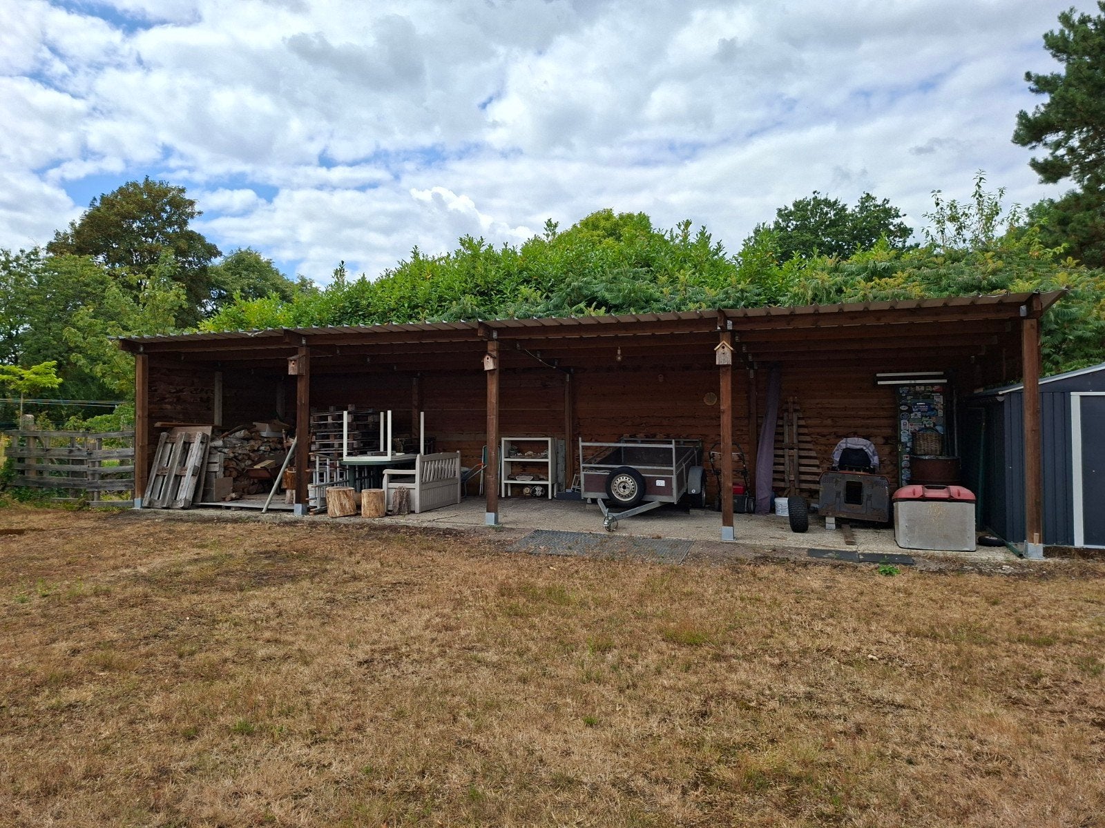 houtshop / carport / stal, Jardin & Terrasse, Verrières, Utilisé, Autres types, Enlèvement
