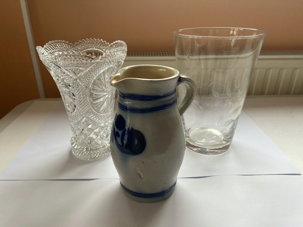 Vases divers, Maison & Meubles, Convient pour fleurs séchées, Transparent, Comme neuf, Verre