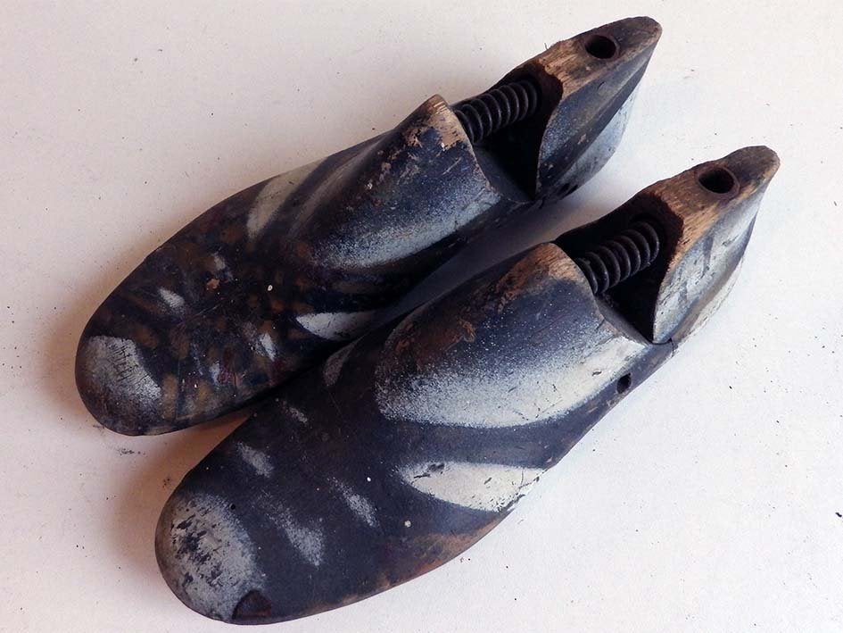 Vintage Houten Schoenleest (M: 38), Ophalen