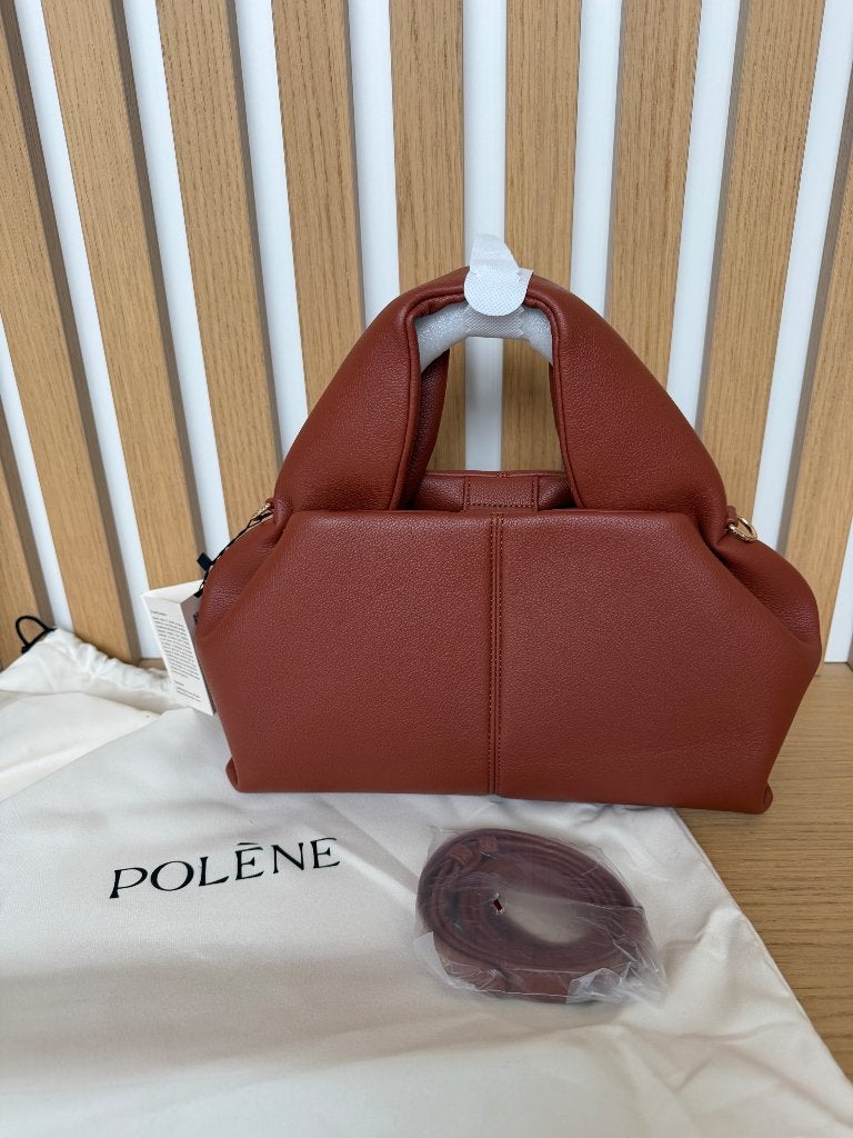 Polène handtas Cognac, Handtassen en Accessoires, Ophalen of Verzenden, Nieuw, Bruin, Handtas