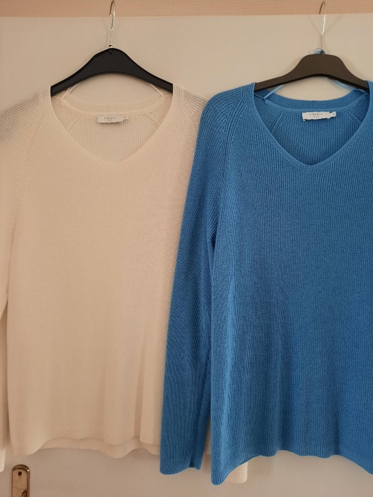 2 truien, 60% viscose, 40% katoen, Kleding | Dames, Wit, Nieuw, Liberty island, Ophalen