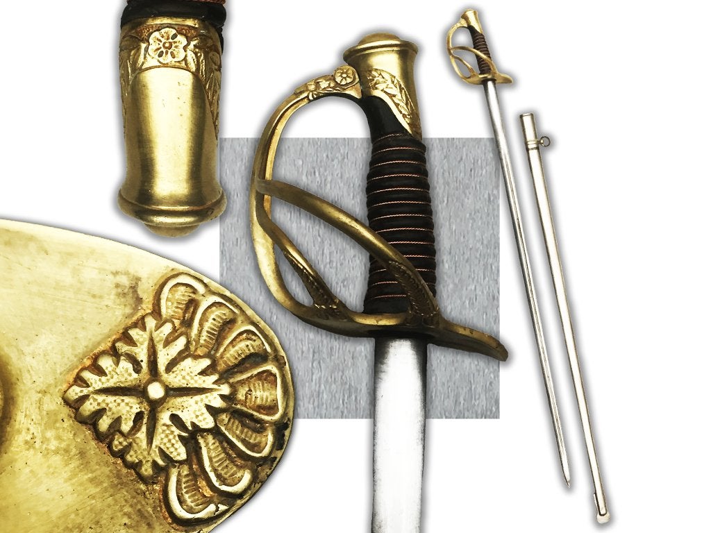 🚨Rare SABRE officier Infanterie 1882 Fantaisie ORIGINAL, Envoi, Armée de terre, Épée ou sabre