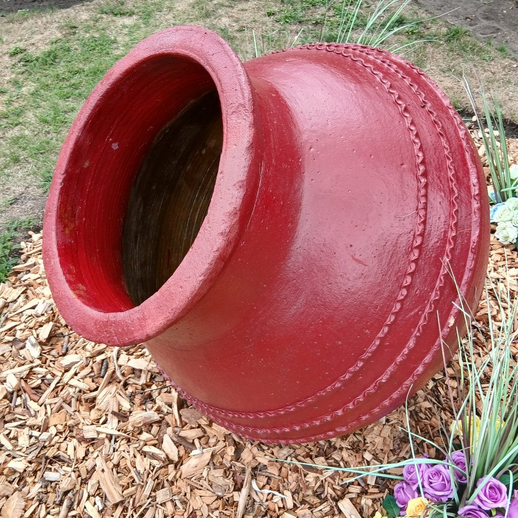 tuinvaas & XXL terracotta kruik & mega grote tuinvaas hier, Ophalen, Zo goed als nieuw