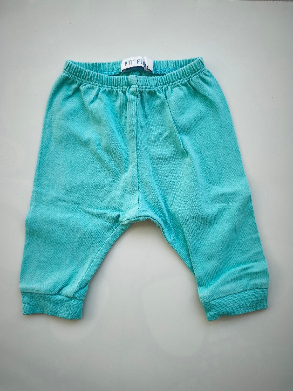 Blauw broekje (1 maand) P'tit Filou, Kinderen en Baby's, Broekje, Jongetje of Meisje, Ophalen of Verzenden, Zo goed als nieuw