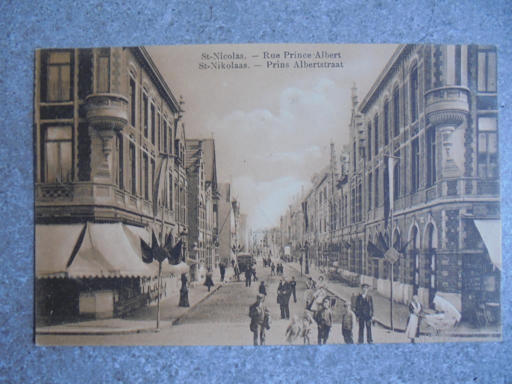 Oude Beschreven Postkaart St Nikolaas Prins Albertstraat, Verzamelen, Postkaarten | België, Verzenden