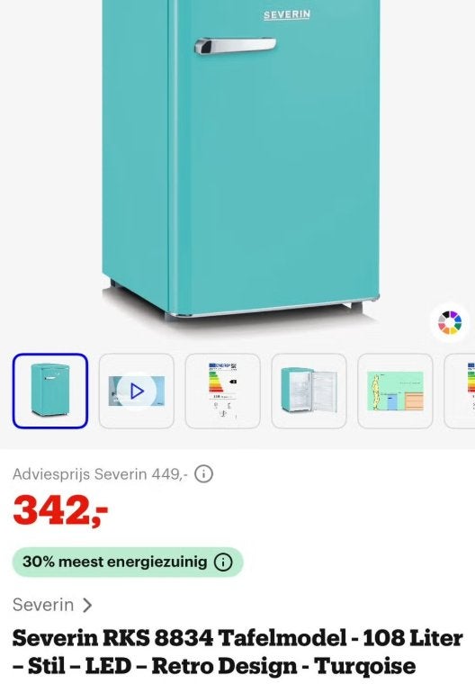 Nieuwe retro koelkast tafelmodel, 100 tot 150 liter, Nieuw, 45 tot 60 cm, Met vriesvak
