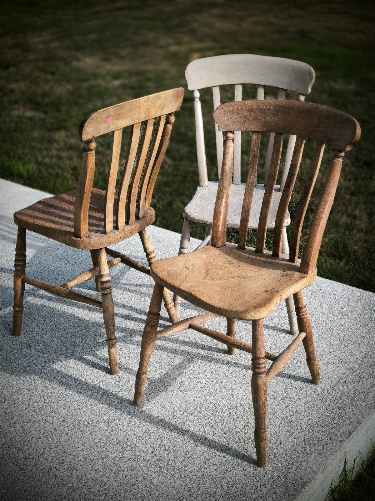 3 chaises en bois style cottage/campagnes, Trois, Brun, Enlèvement, Utilisé