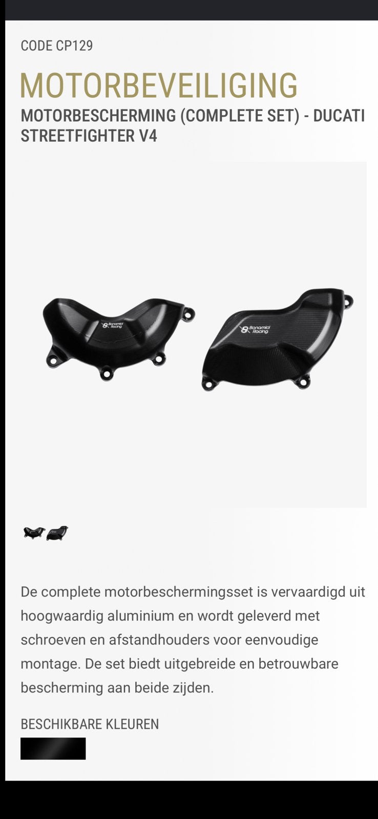 Kit de protection moteur Bonamici Racing., Motos, Enlèvement, Neuf