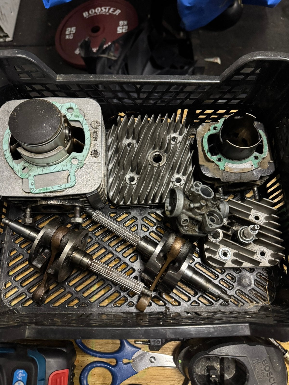 Piaggio spullen, Ophalen