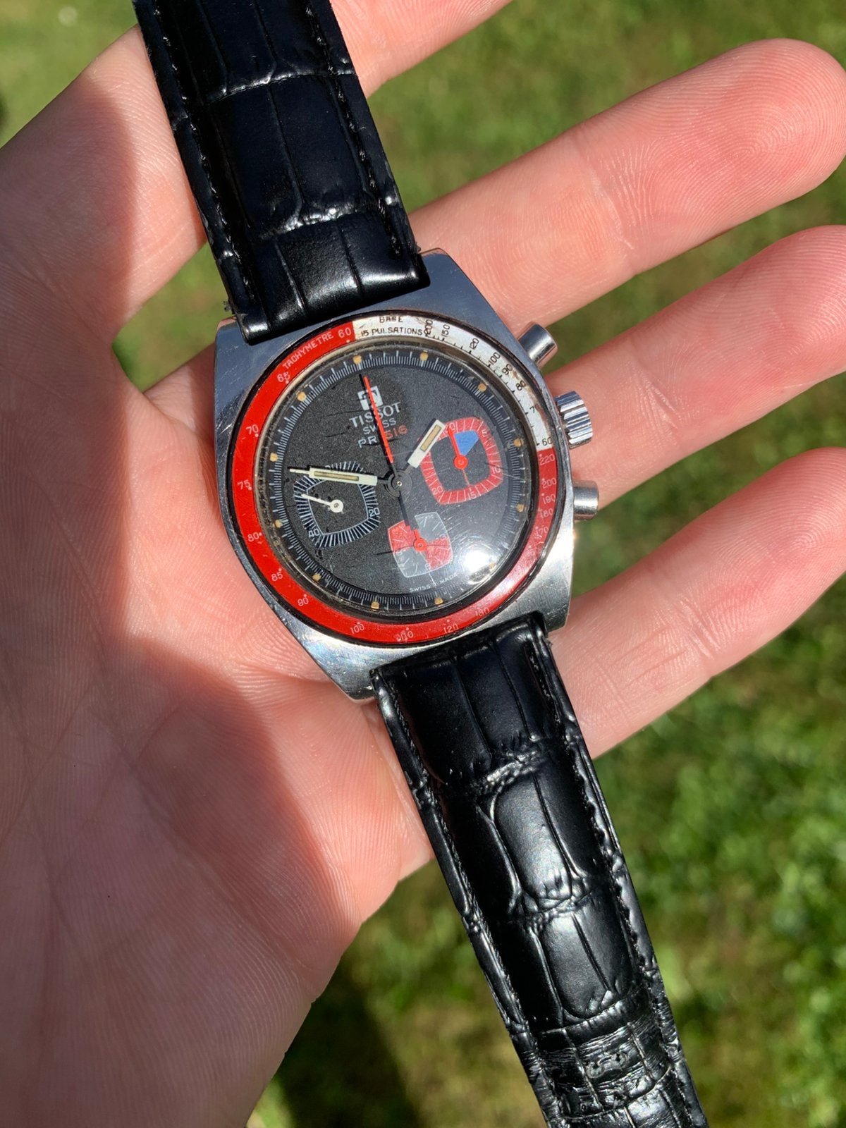 Montre Tissot chrono vintage, Ophalen, Zo goed als nieuw