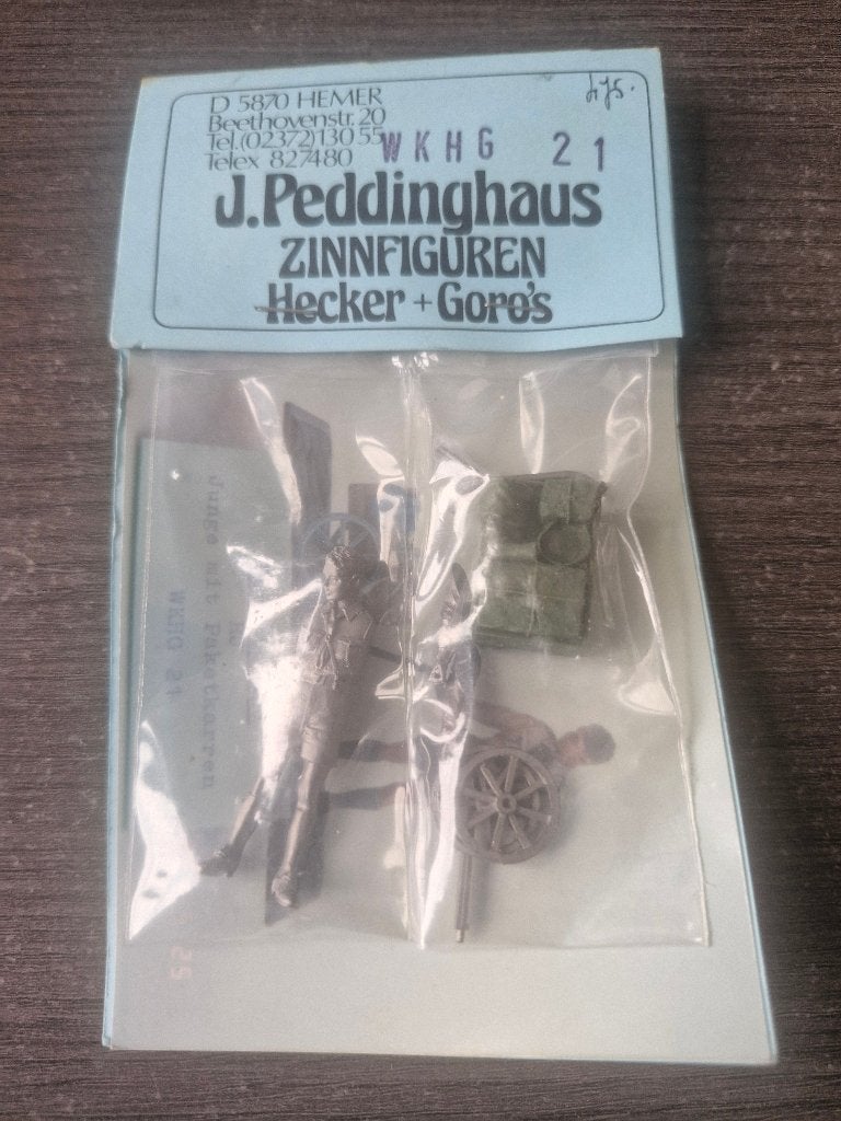 J.Peddinghaus 1/35 HJ Junge mit Paketkarren, Ophalen of Verzenden, Nieuw, 1:35 tot 1:50, Figuur of Figuren