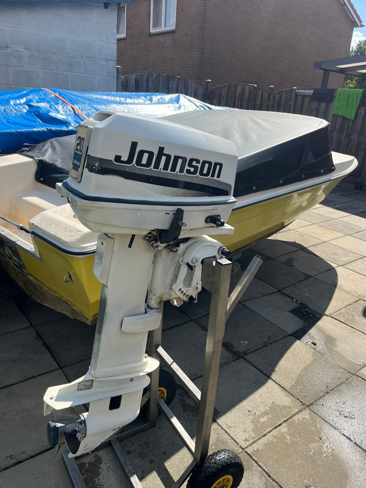 Johnson 20pk langstaart elektrisch gestart, Watersport en Boten, Ophalen, 10 tot 30 pk, Gebruikt, Elektrisch