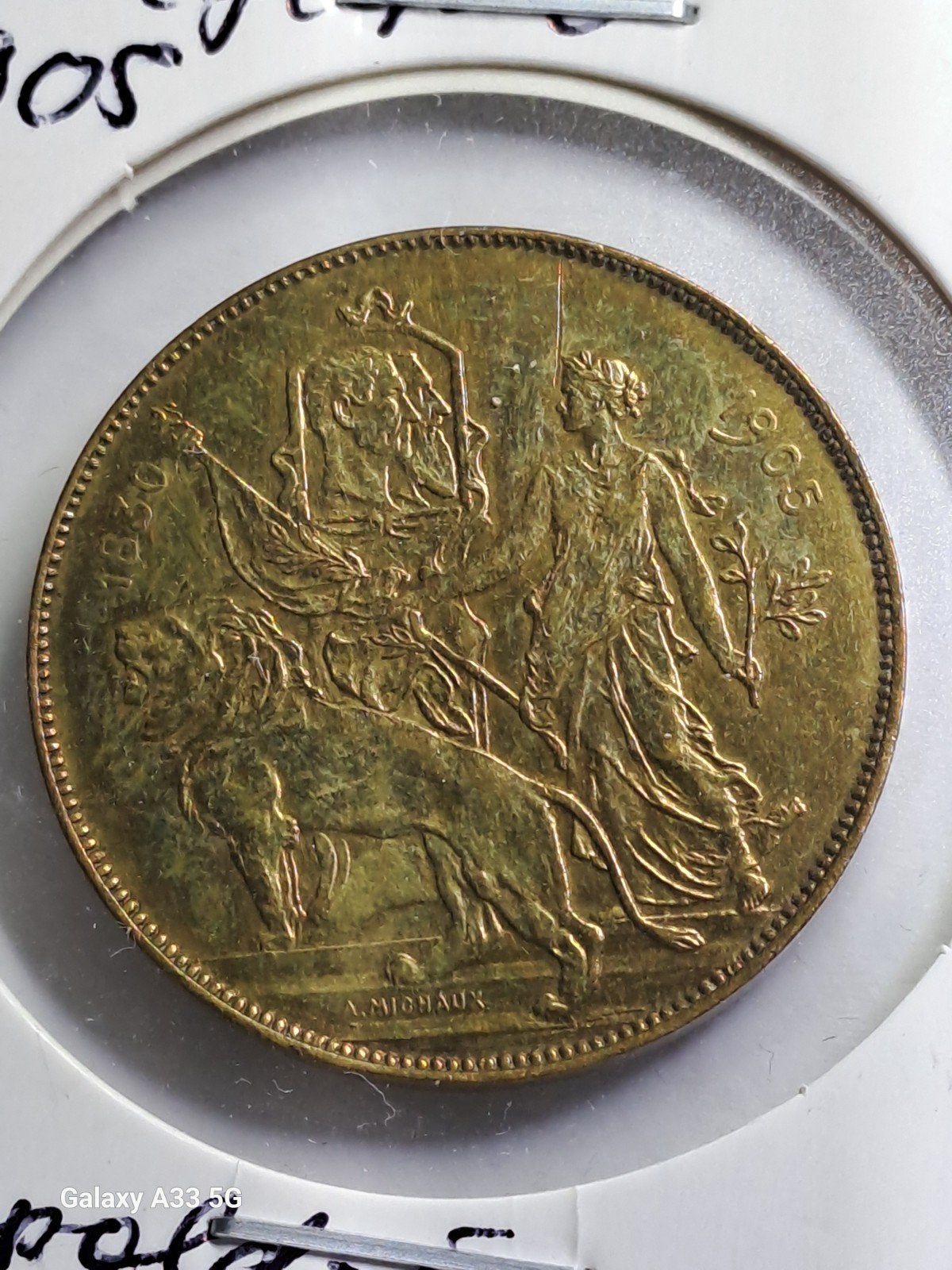 Belgique-Leopold ll- médaille 1905-Expo.Univ. de Liège, Postzegels en Munten, Ophalen of Verzenden, Overige materialen