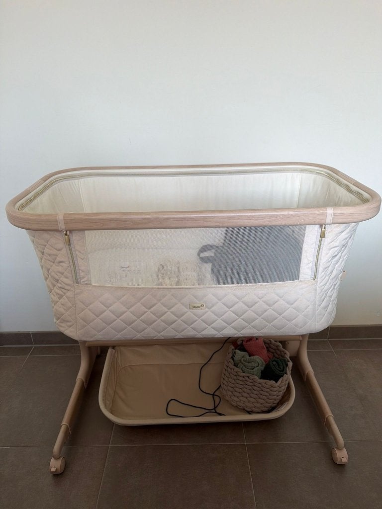 Crème Co-Sleeper électrique Qute Q-wiggle, blanc délavé, Enlèvement, Comme neuf, Berceau