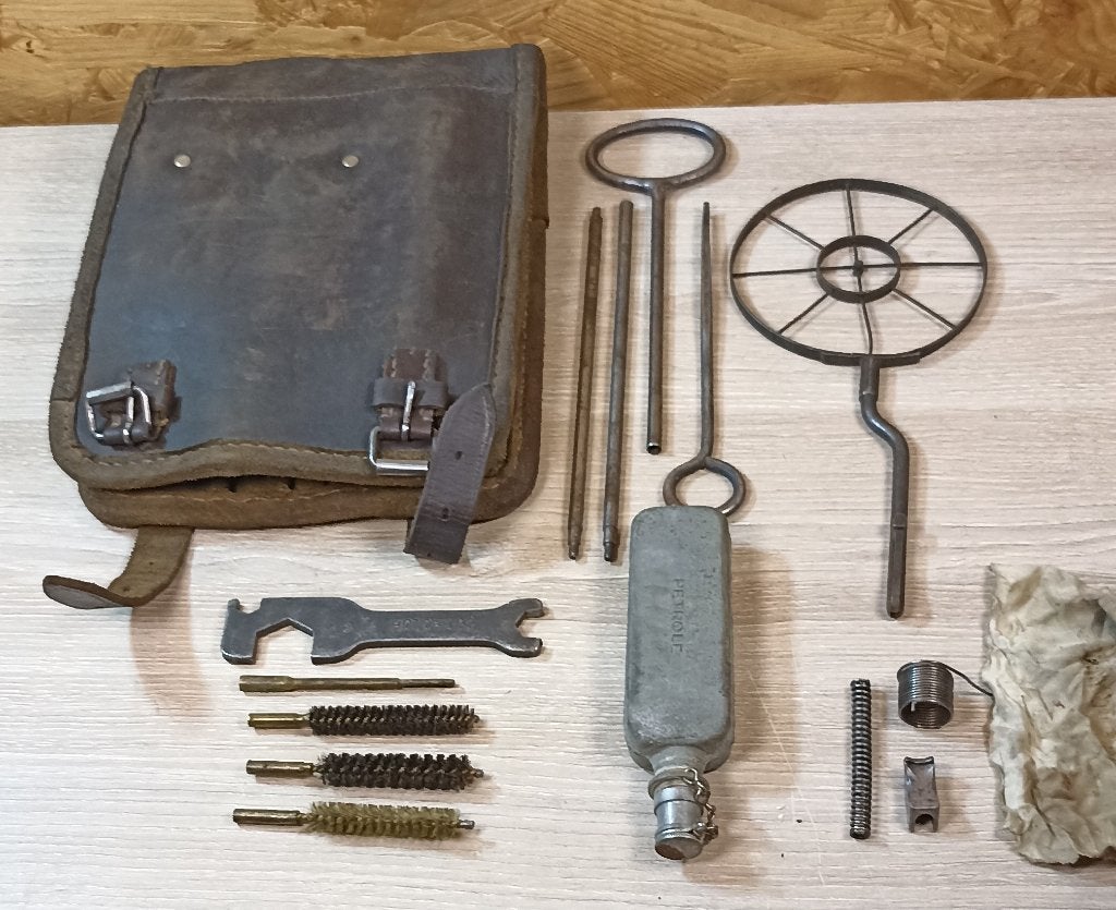 Ancienne trousse d'outillage complète Hotchkiss Mle 1914 ww2, Collections, Enlèvement ou Envoi, Armée de terre, Autres types