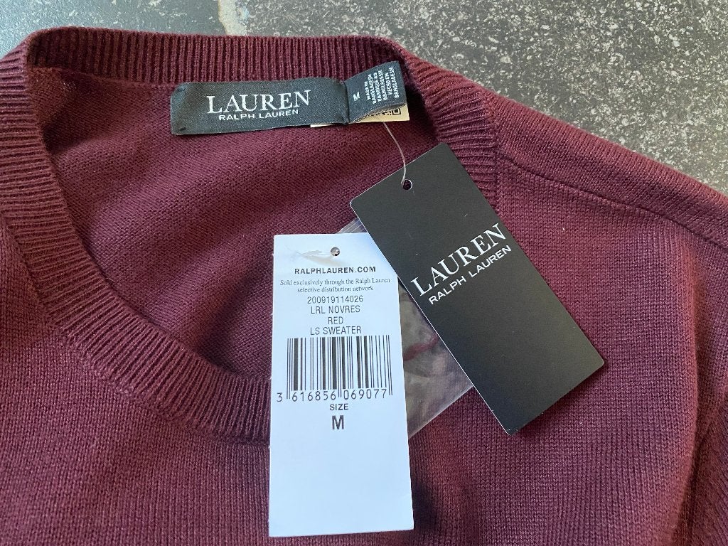 Lauren Ralph Lauren bordeaux trui - NIEUW - Collectie 2026, Maat 38/40 (M), Lauren Ralph Lauren, Nieuw, Ophalen of Verzenden