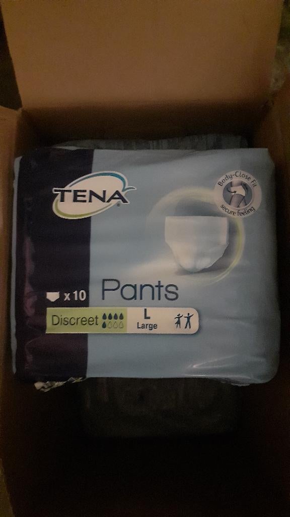 12 PAQUETS TENA PANTS DISCRET L 95 125 _ 10 UNITES PAR PAQ, Ophalen, Nieuw