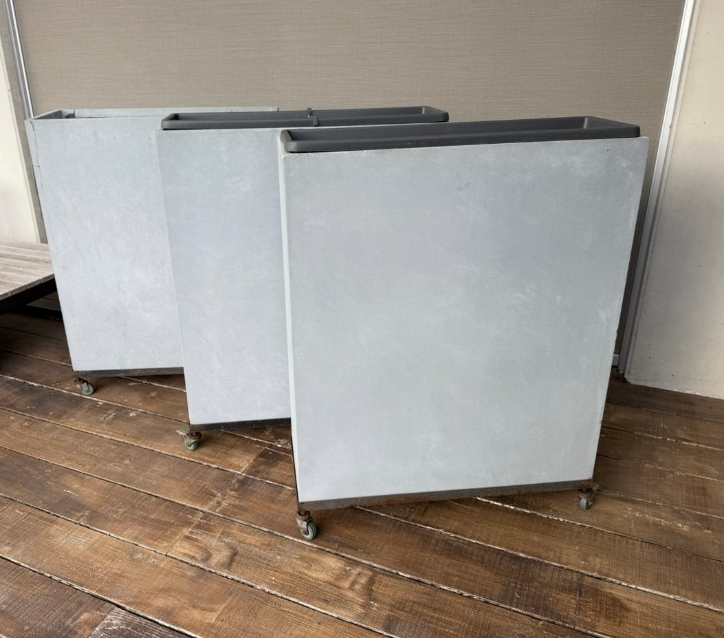 Bloembakken betonkleur, Tuin en Terras, Ophalen, Gebruikt, Balkon, 60 tot 100 cm