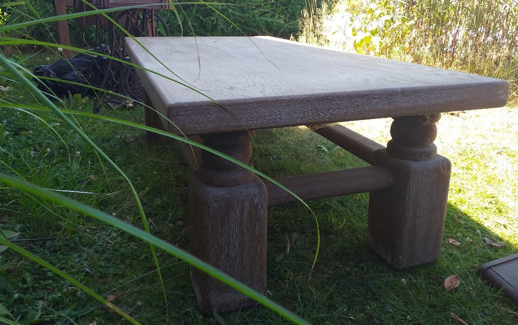 Salontafel in massief eikenhout, Huis en Inrichting, Ophalen, Gebruikt