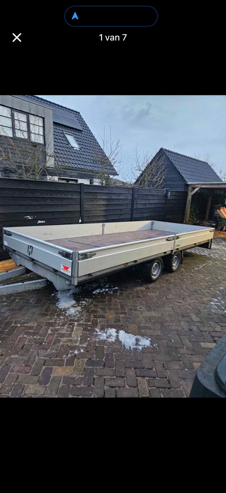 Henra dubbelasser plateauaanhangwagen 5x2m, Ophalen, Zo goed als nieuw