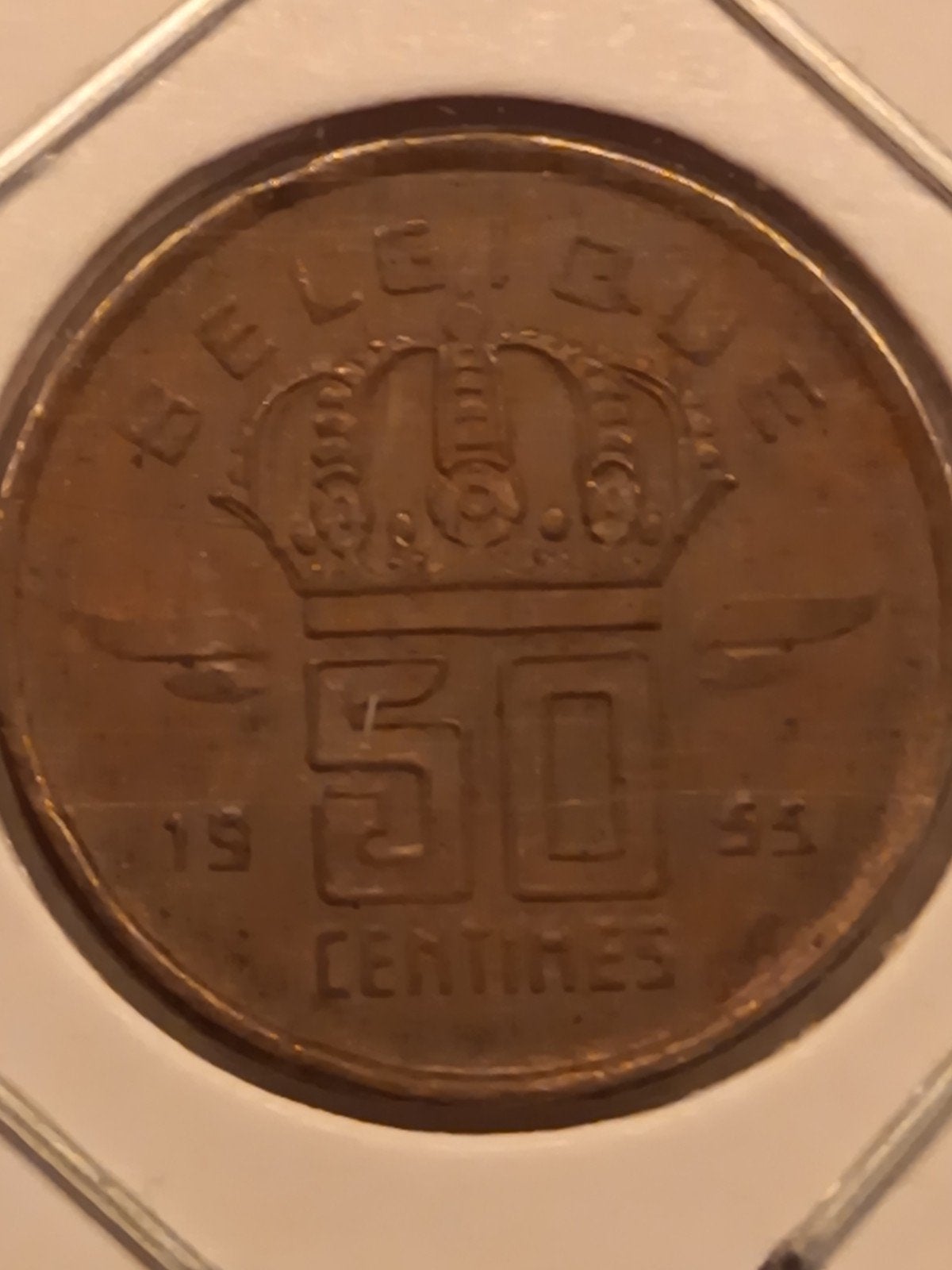 50 cent 1955,groot hoofd, Postzegels en Munten, Munten | België, Ophalen of Verzenden