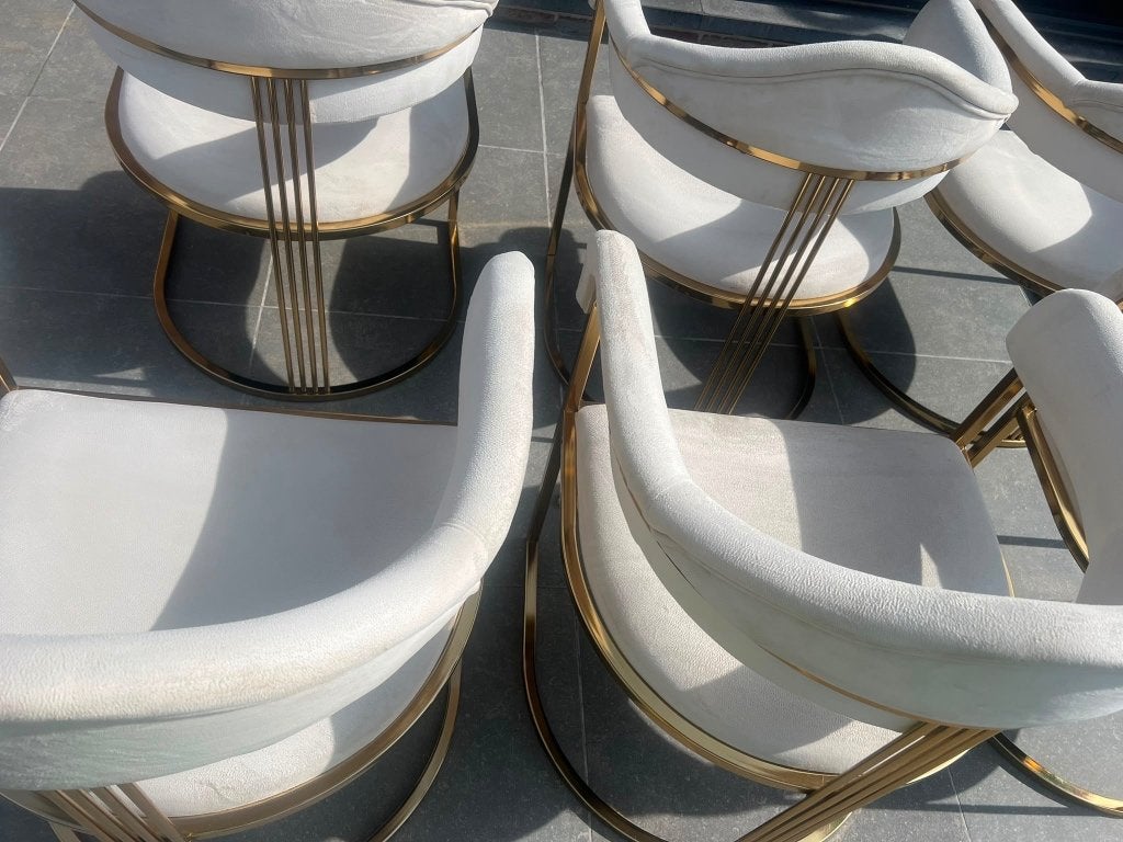 Eettafel en stoelen, Huis en Inrichting, Stoelen, Ophalen, Zo goed als nieuw, Overige kleuren, Vijf, Zes of meer stoelen