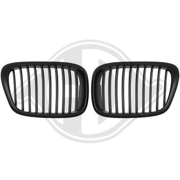 Grill Nierenset BMW 5 Serie E39 Zwart 1223340 1995-2003, Auto diversen, Auto-accessoires