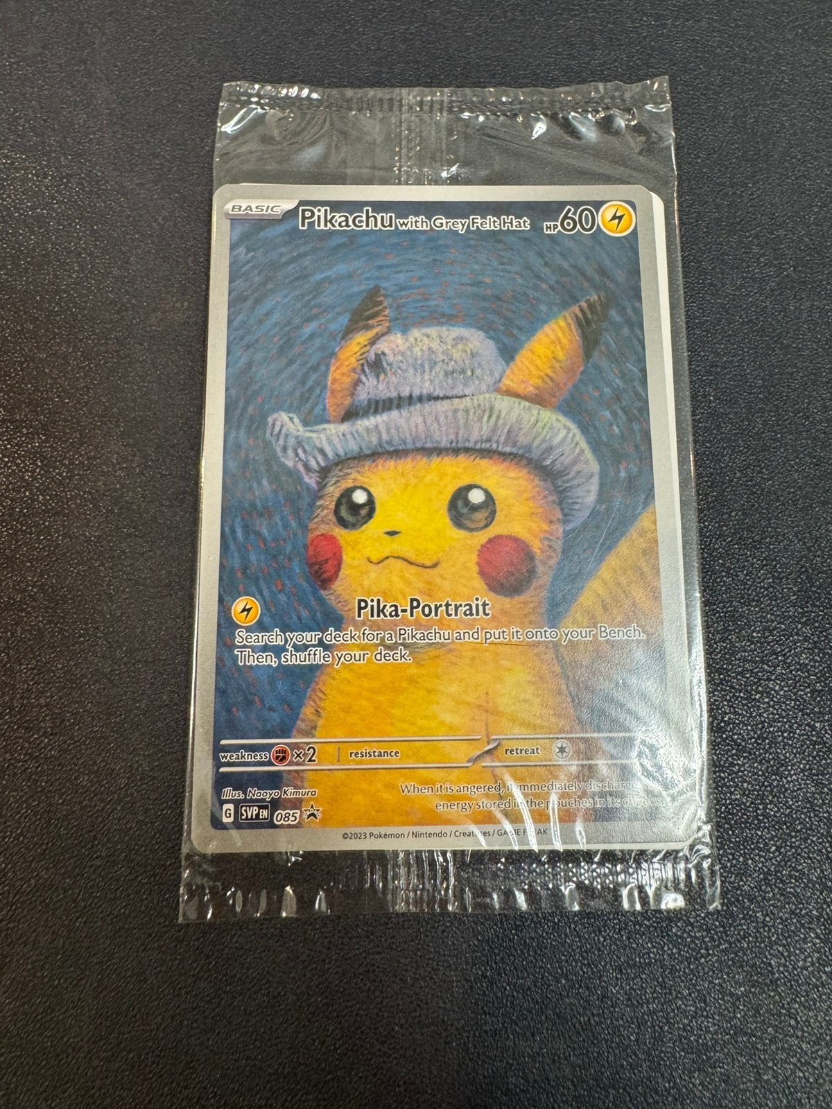 Pikachu van gogh, Hobby en Vrije tijd, Ophalen of Verzenden, Nieuw, Losse kaart, Foil
