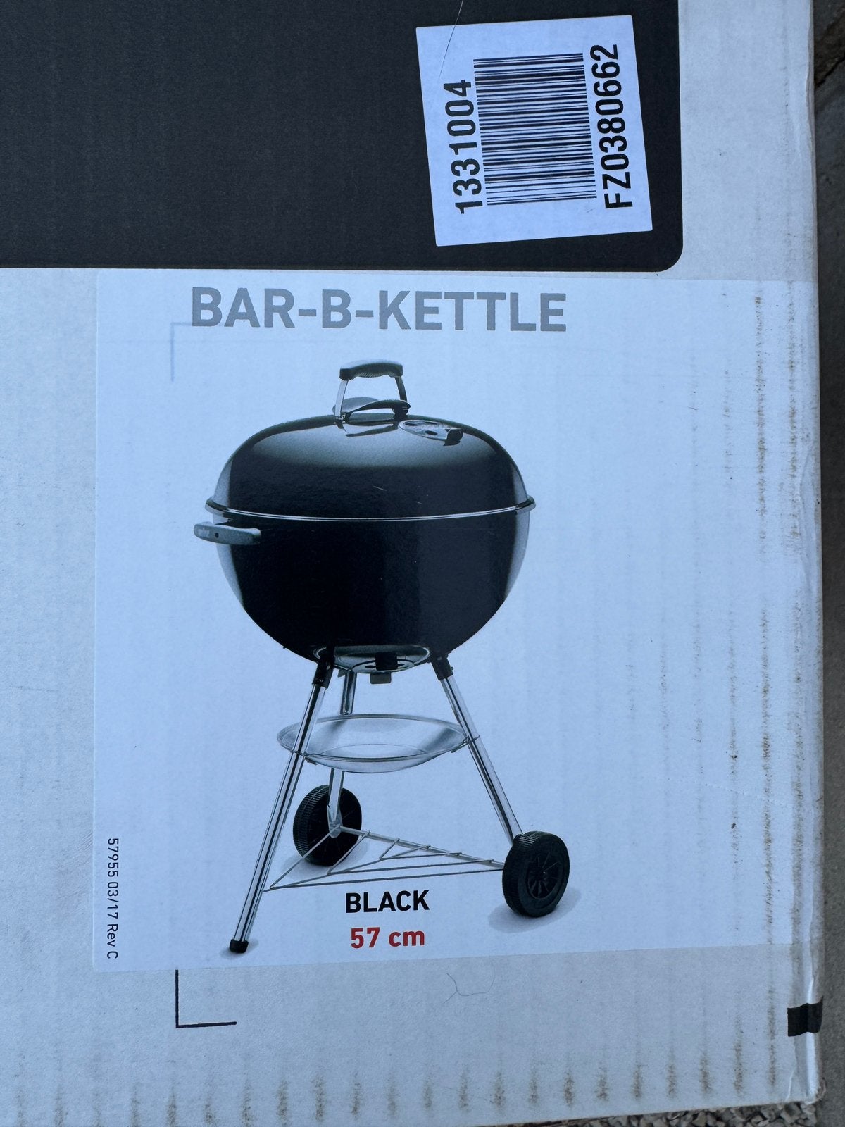 Weber Bar-b-Kettle zwart, 57cm nieuw in de doos, Enlèvement, Neuf