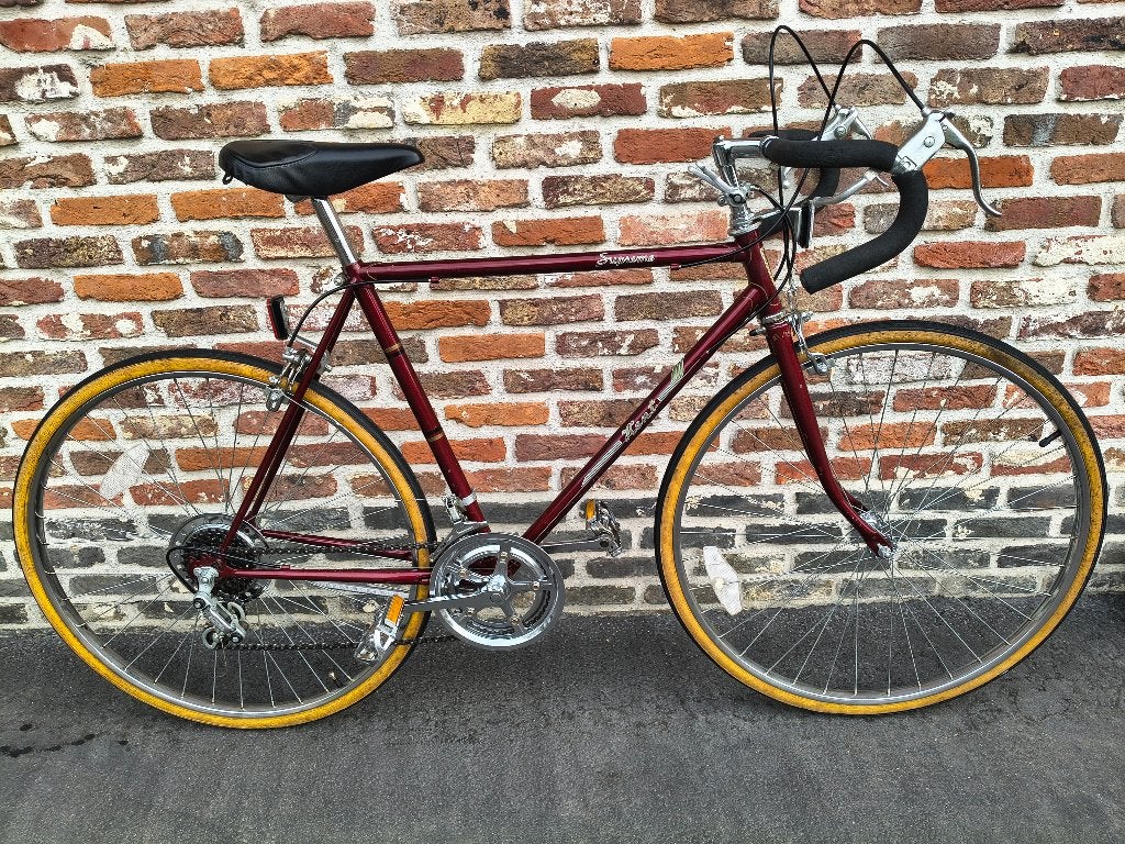Retro koersfiets, Vélos & Vélomoteurs, Vélos | Ancêtres & Oldtimers, Enlèvement, Frein sur jante, Kent