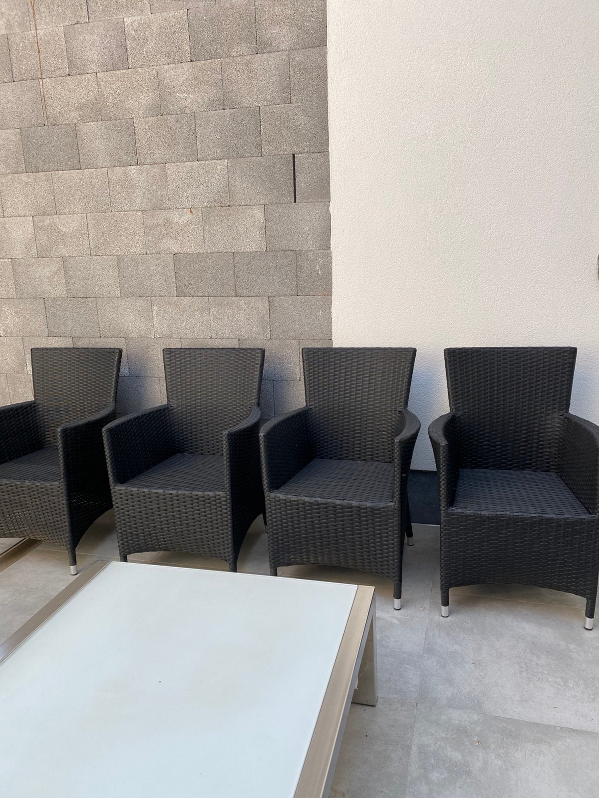 4 lounge zeteltjes, Tuin en Terras, Ophalen, 4 zitplaatsen, Gebruikt, Wicker